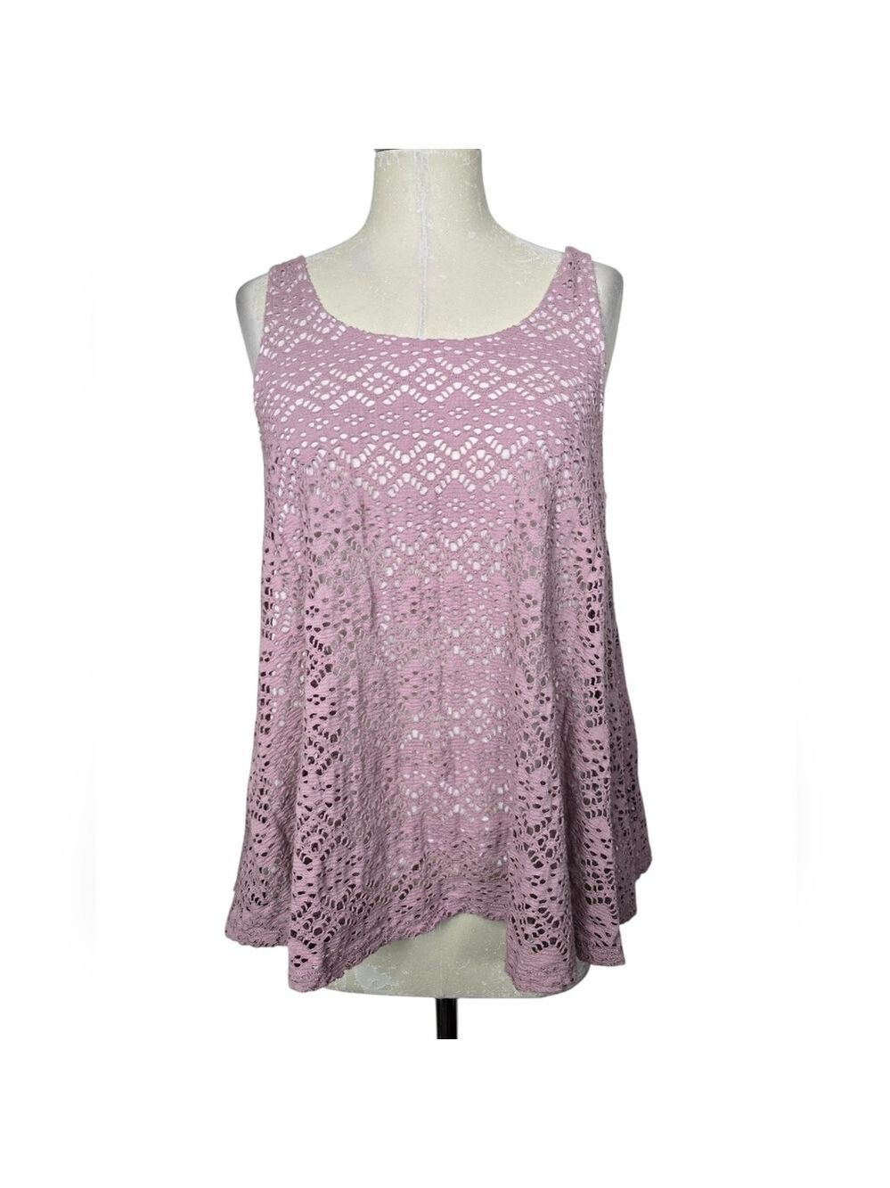 Anthropologie Deletta Crochet Maueve Purple Tank Top S